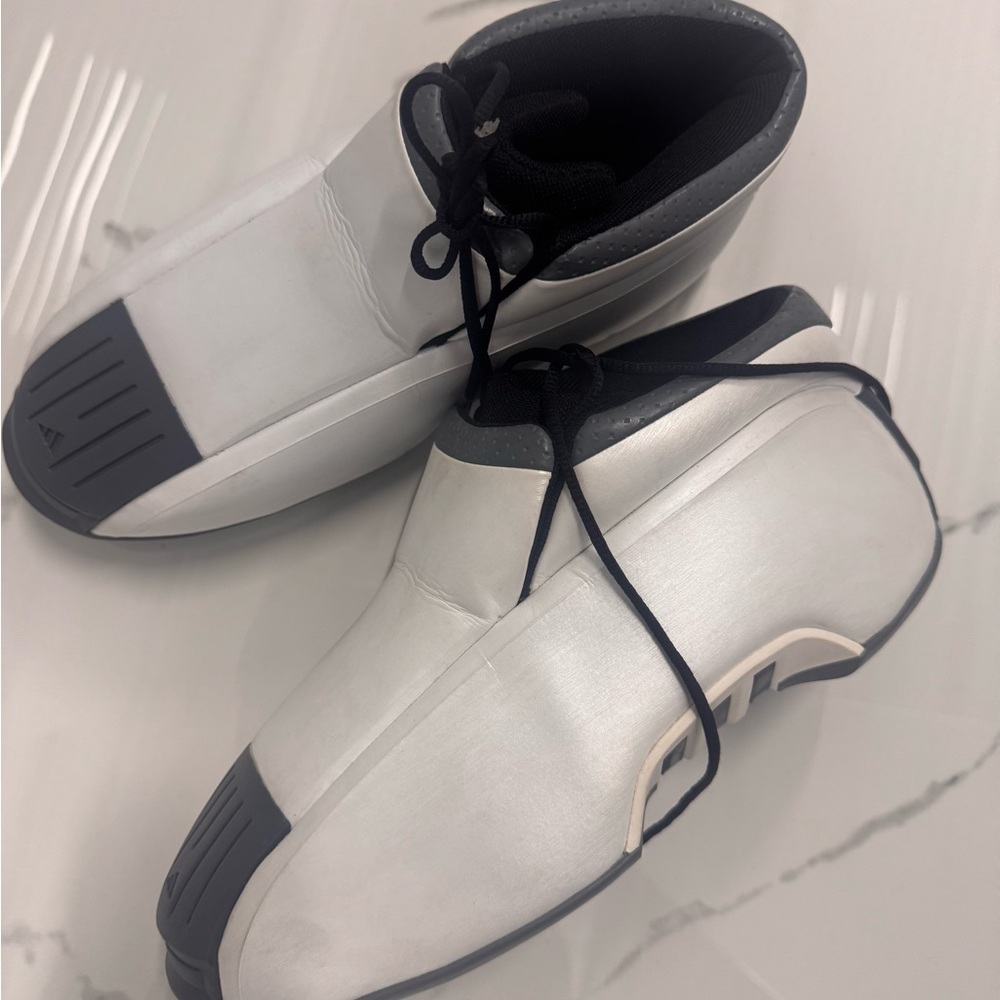 adidas Sleek White and Black Athletic Sneakers